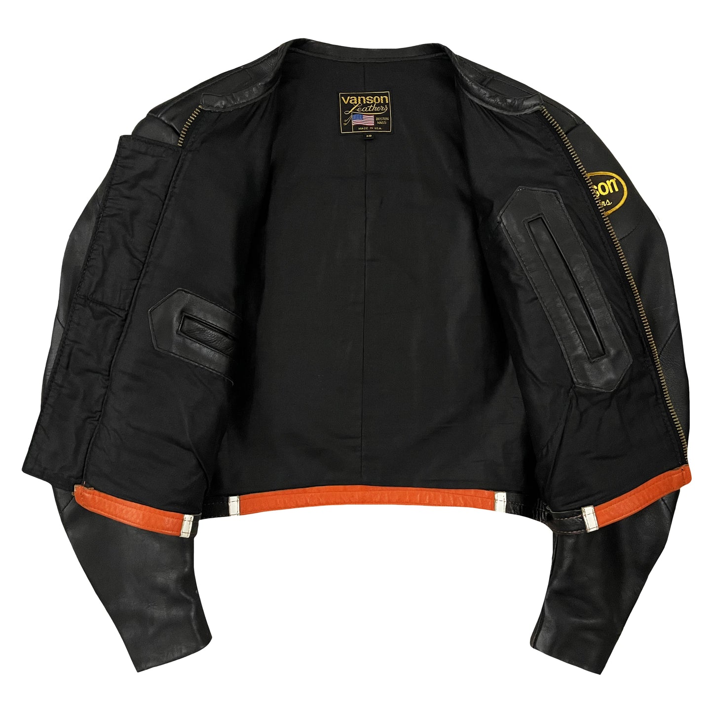 Vanson Leathers Bart Motorcycle Racer Jacket - S | Small, Red