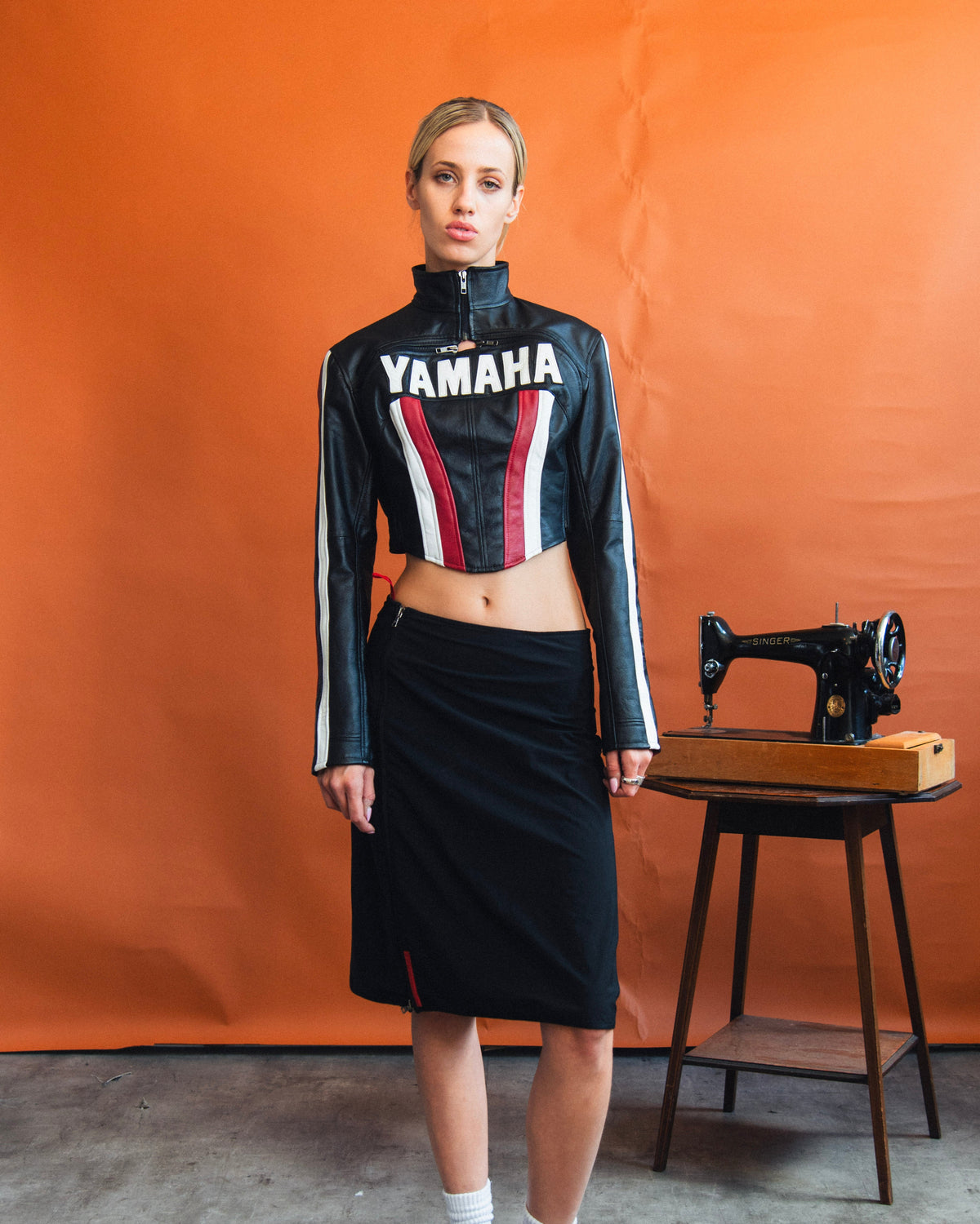 VT Rework : Custom Order - Leather Fencing Racing Jacket | Sage