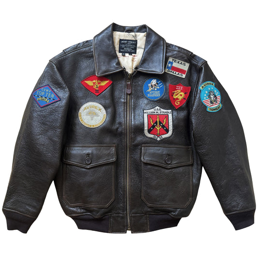 Avirex Top Gun G-1 Flight Jacket - L | Large, Brown