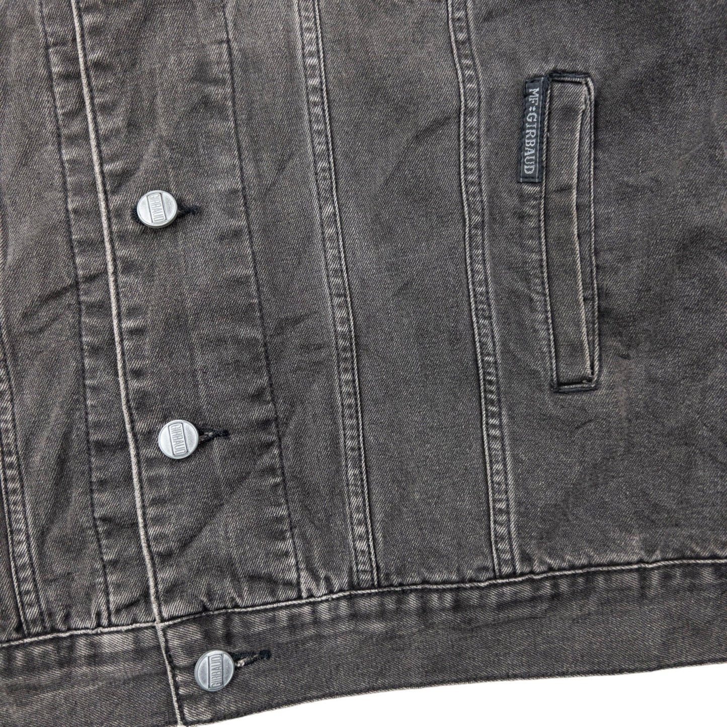 Vintage 2000s Marithe + Francois Girbaud Button Up Denim Jacket Size L | Large, Grey