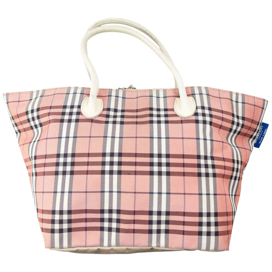 Vintage 2000s Burberry Blue Label Nova Check Handbag | O/S, Blue