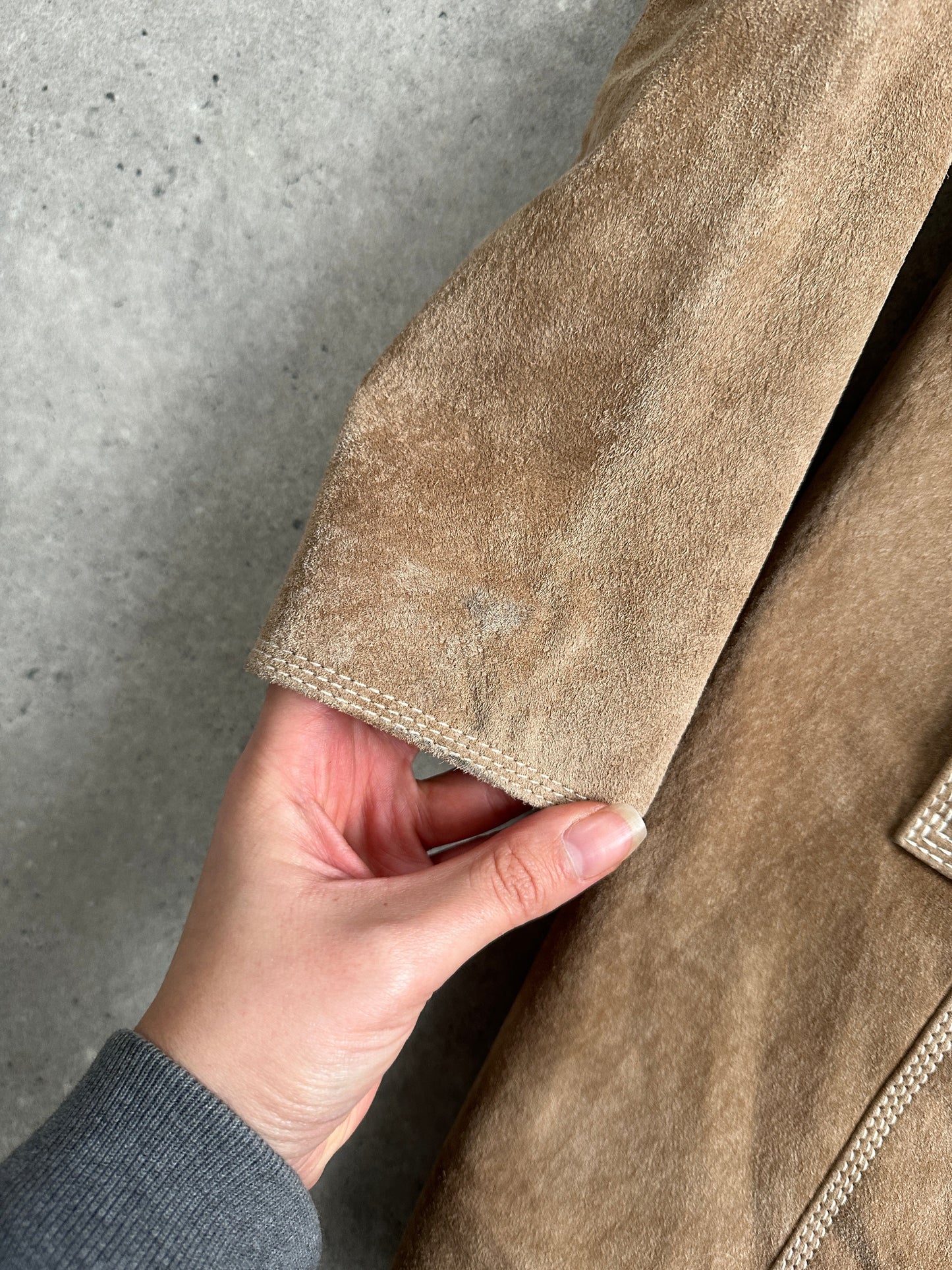 Vintage Suede Belted Jacket - M