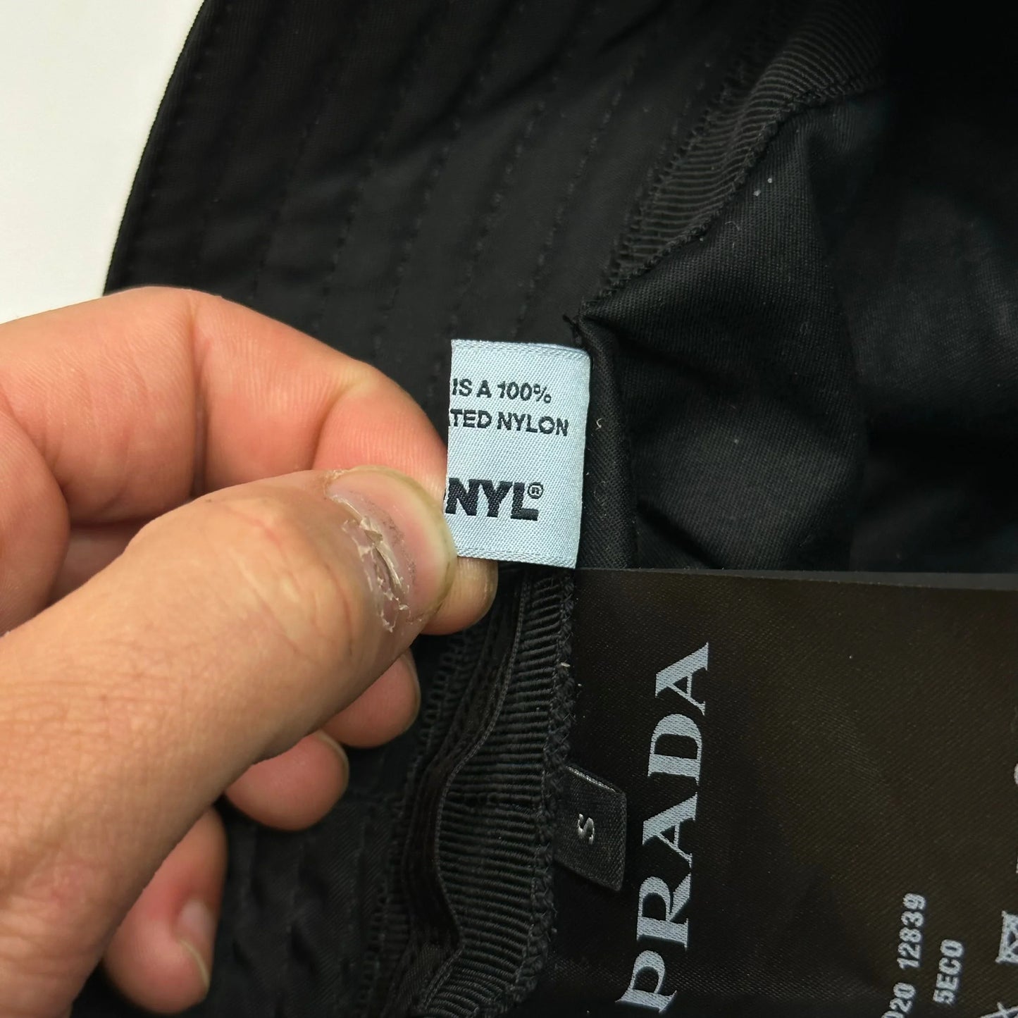 Prada Milano 2020 Re-Nylon Double Logo Bucket Hat - S/M