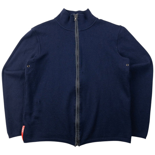 Vintage 2000s Prada Sport Zip Up Jumper Size XS | XS, Navy