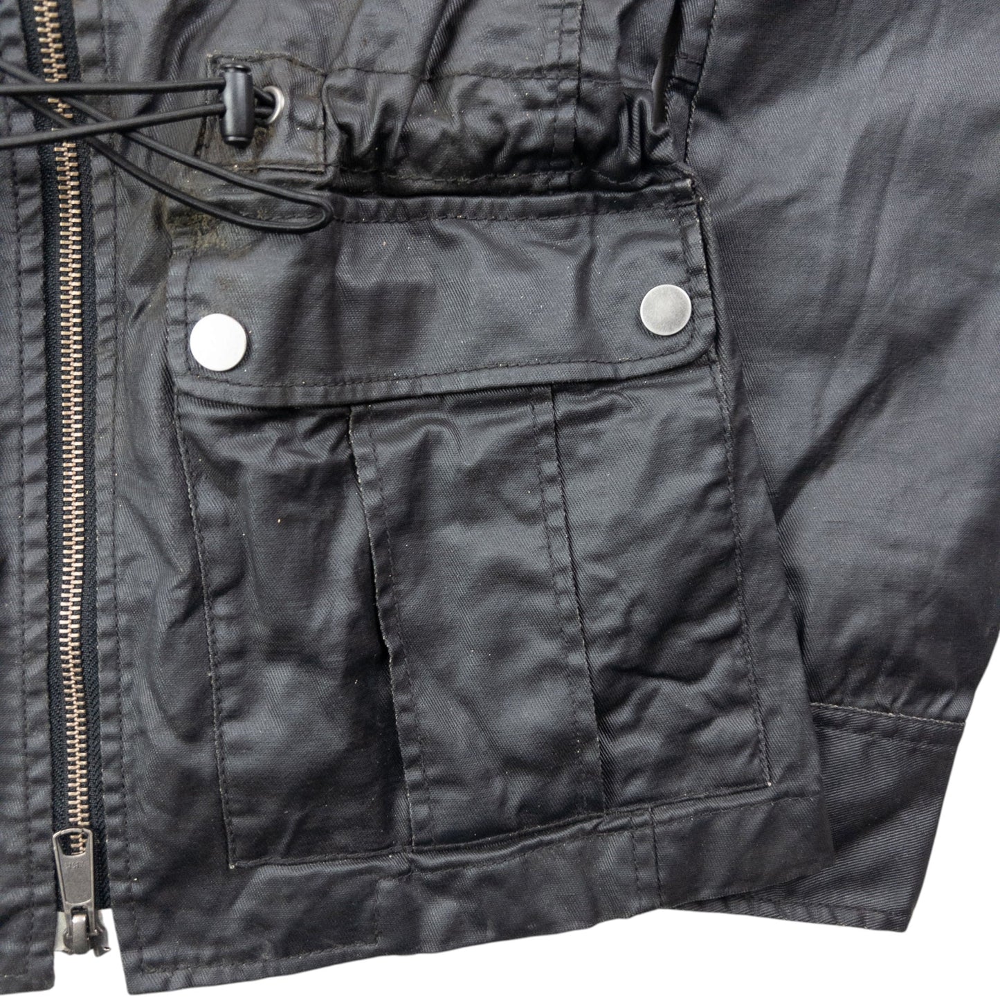 Vintage 2000s PPFM Zip Up Military Jacket Size S | Small, Black