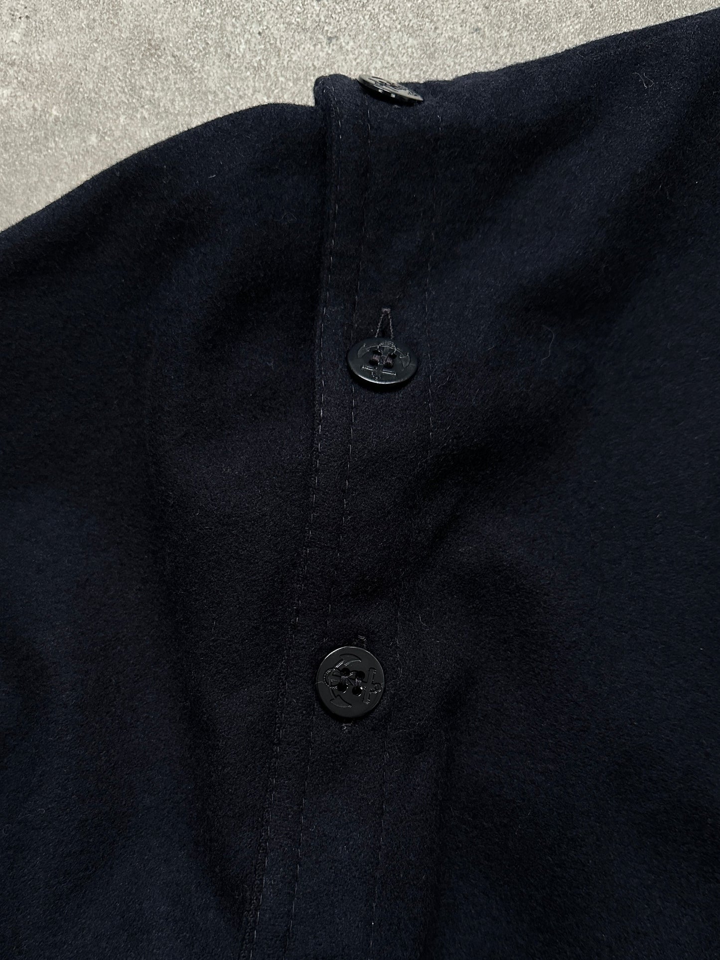 Italian Vintage 1990s Wool Detachable Sleeve Jacket - L/XL