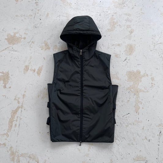ss2000 prada sport bondage black gilet | Black, Black