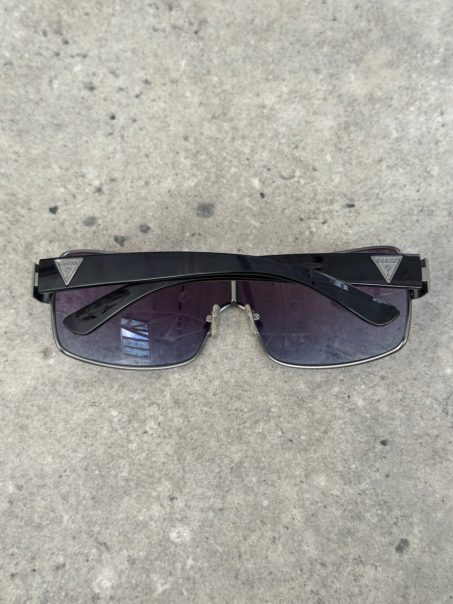 Guess 2000s Oversized Shield Logo Sunglasses