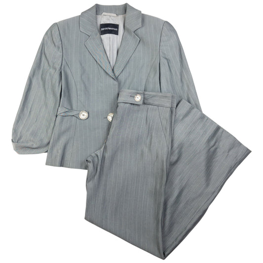 Vintage Emporio Armani Lightweight Jacket & Trousers Suit Set Womens Size M