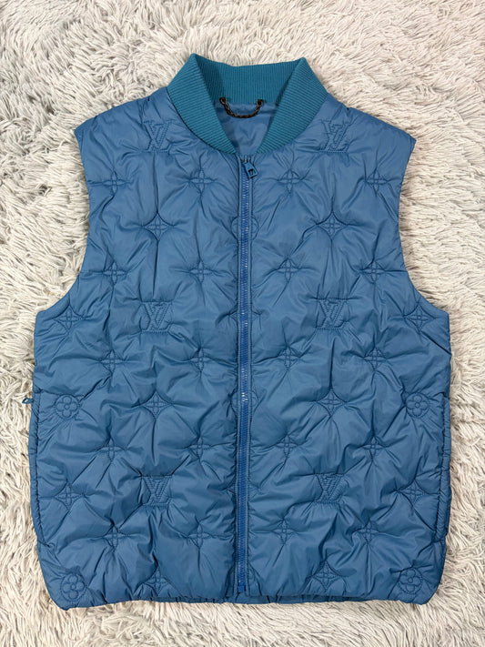 Louis Vuitton 2022 LVSE Monogram Padded Flower Gilet - M | O/S, Blue
