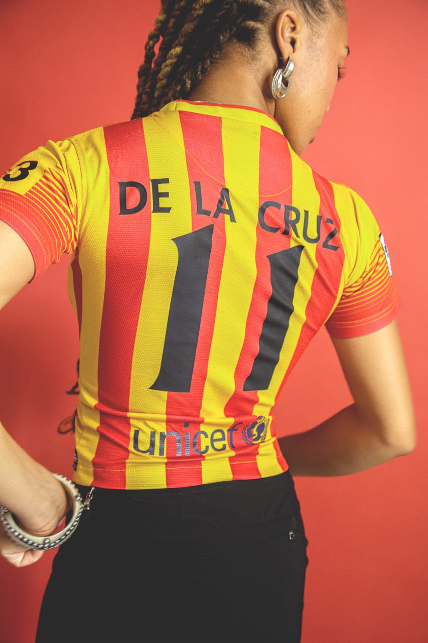 VT Rework: Barcelona FC 'De La Cruz 11' Lace Up Football Shirt SC: 5782