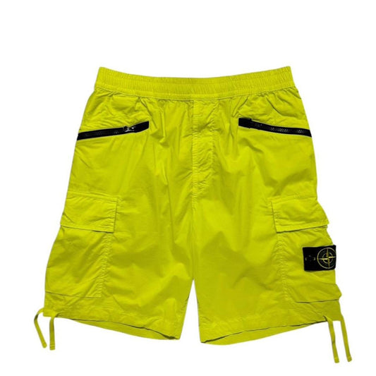 Stone Island Canvas Shorts | W32, Neon Yellow
