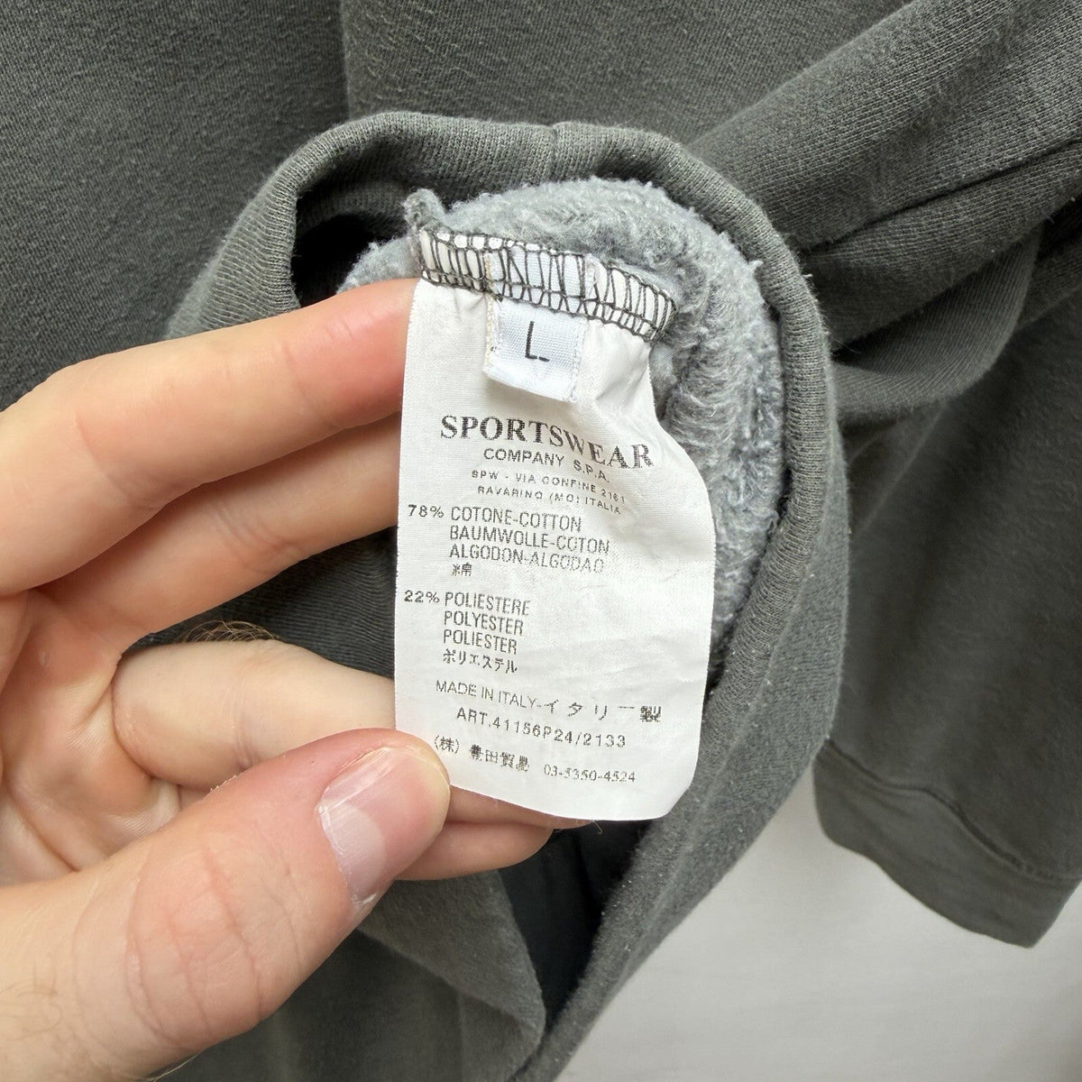 00’s Stone Island Sweatshirt (L) | Large, Grey
