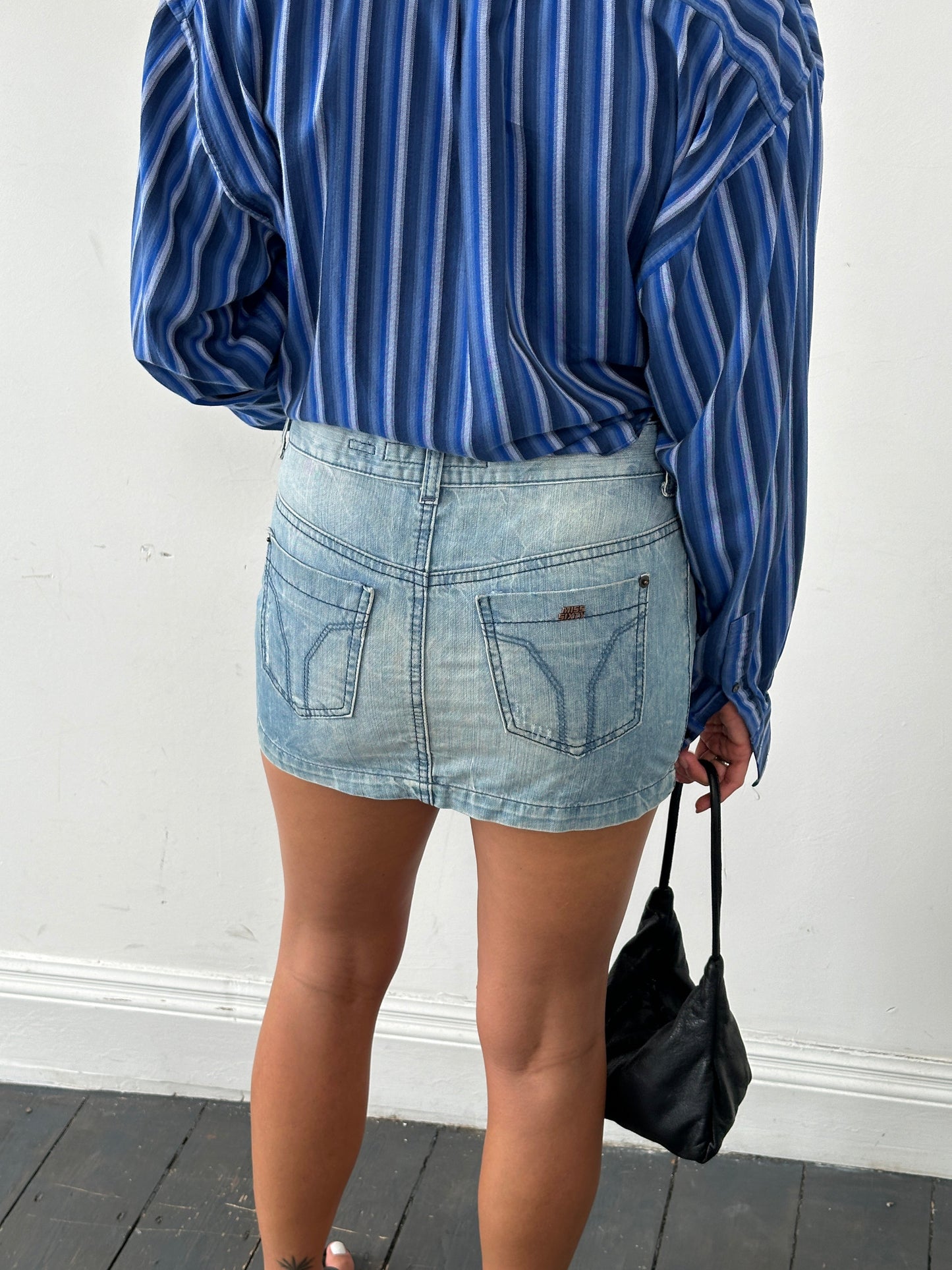 Miss Sixty 00s Mid Rise Denim Mini Skirt - W30