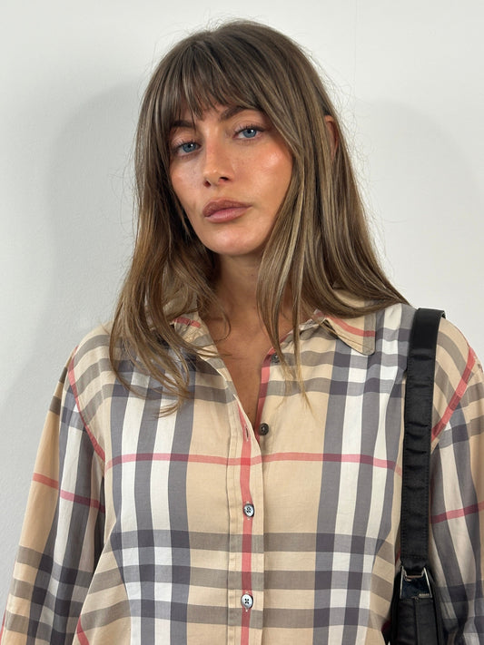 Burberry London 2000s Nova Check Cotton Shirt - M
