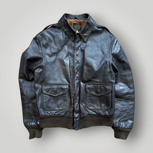 1970's Avirex Type A-2 Leather Pilot Jacket 40
