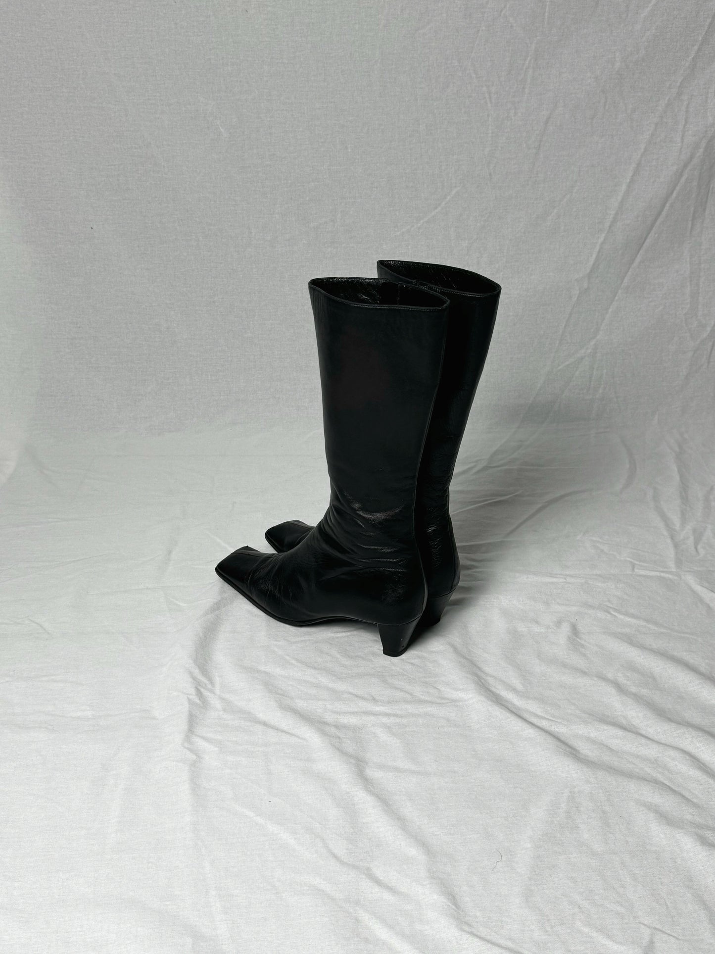 MIU MIU SQUARE TOE MID CALF | Default Title, Black