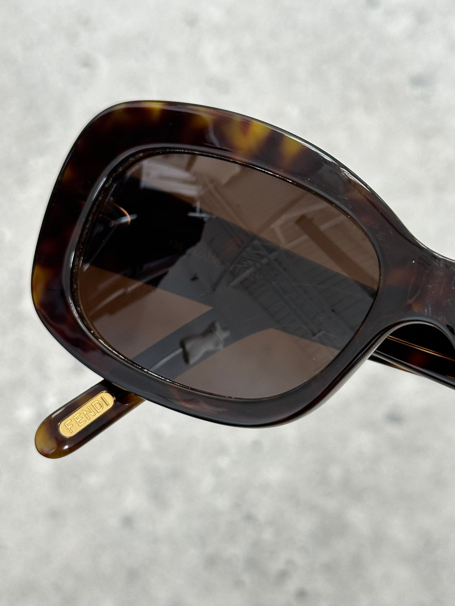 Fendi 2000s Oversized FF Monogram Logo Sunglasses