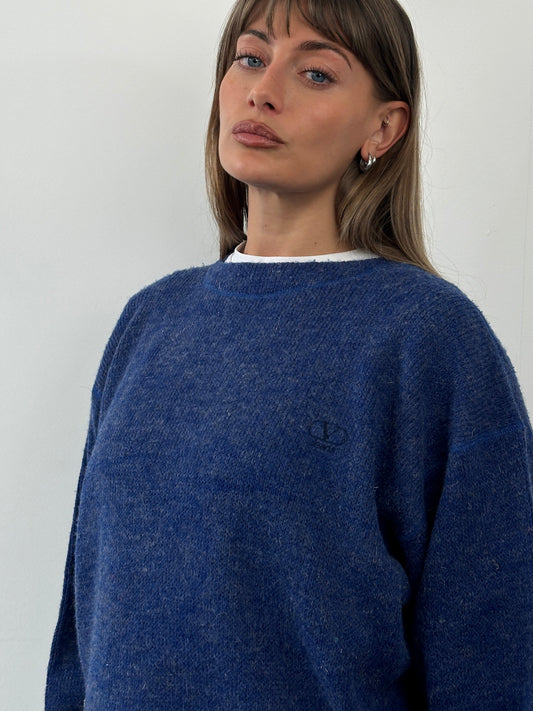Valentino 1990s Wool Logo Cropped Knitted Jumper - M