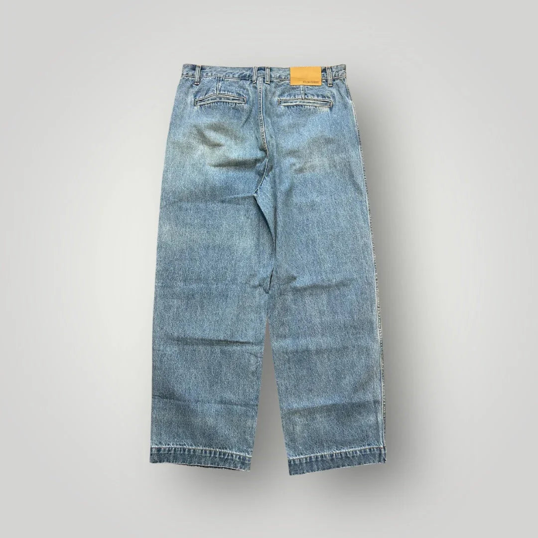 Beslow Korea Wide Light Wash Jeans 34x31 | Default Title, Light Wash Blue