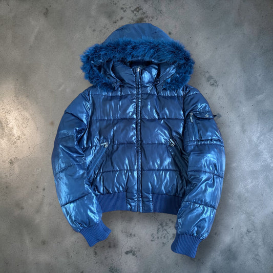 Y2K Puffer Jacket | Blue, Blue