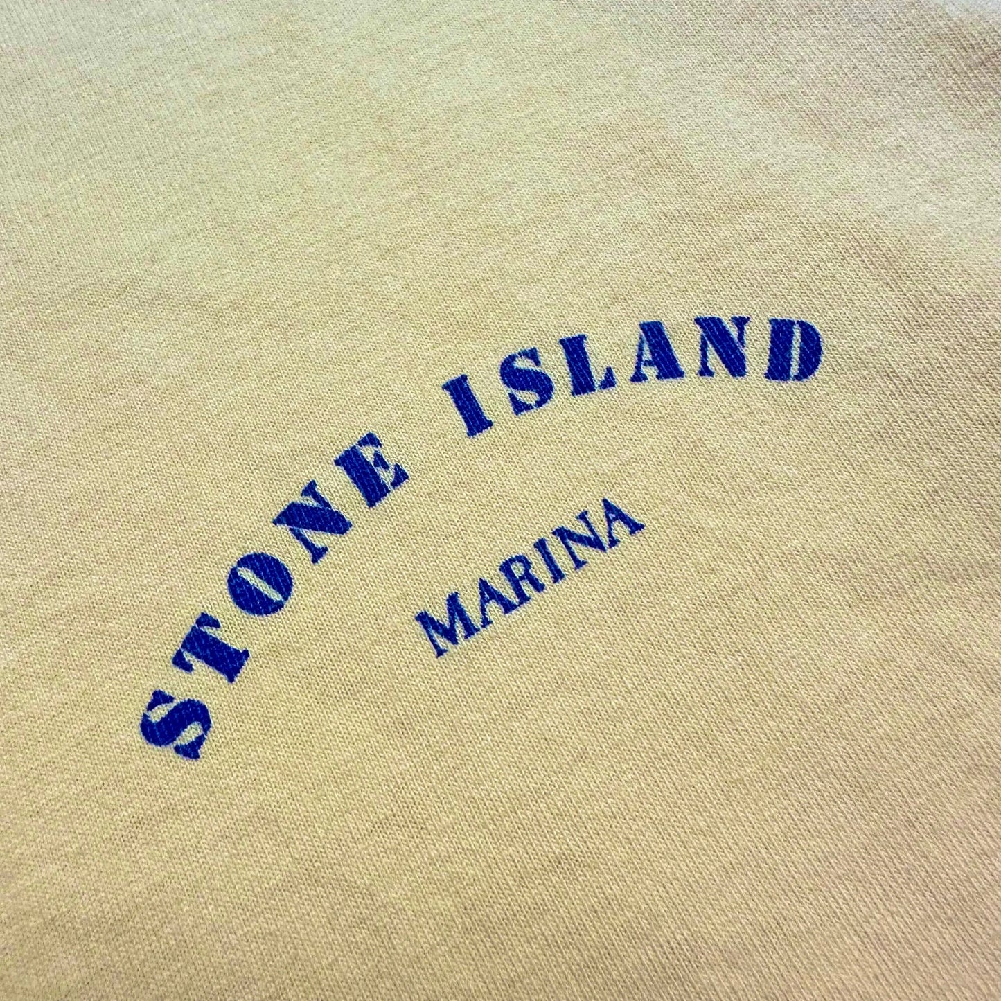 S/S 1993 Corn Yellow Marina Spell Out Polo Shirt