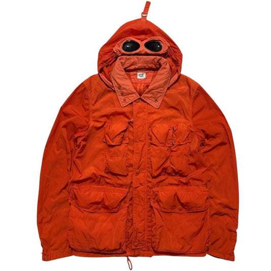 CP Company Mulitpocket Nylon Goggle Jacket | Large, Orange