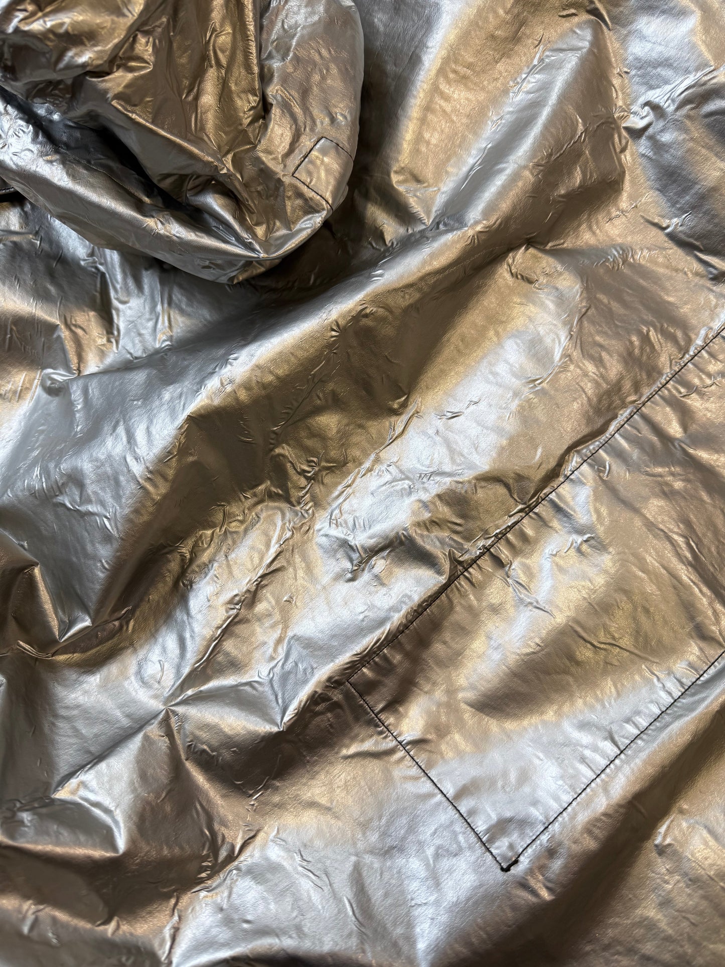 Stone Island AW/2003 Raso Gommato Metallic Cover Reversible "Spaceman" Parka XL