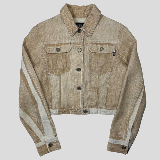 Gianfranco Ferre 90’s Sublimation Acid Wash Hemp Jacket - XS/S | Default Title, Cream