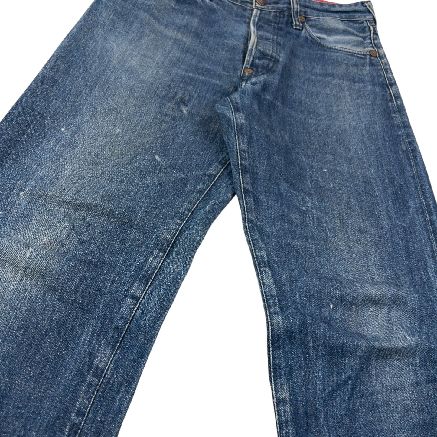 Vintage 2000s Evisu Embossed Double Gull Japanese Denim Jeans Size W30 | W30, Blue