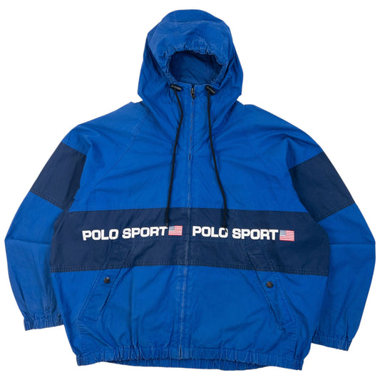 Vintage 90s Polo Sport Ralph Lauren Zip Up Jacket Size L | Large, Blue