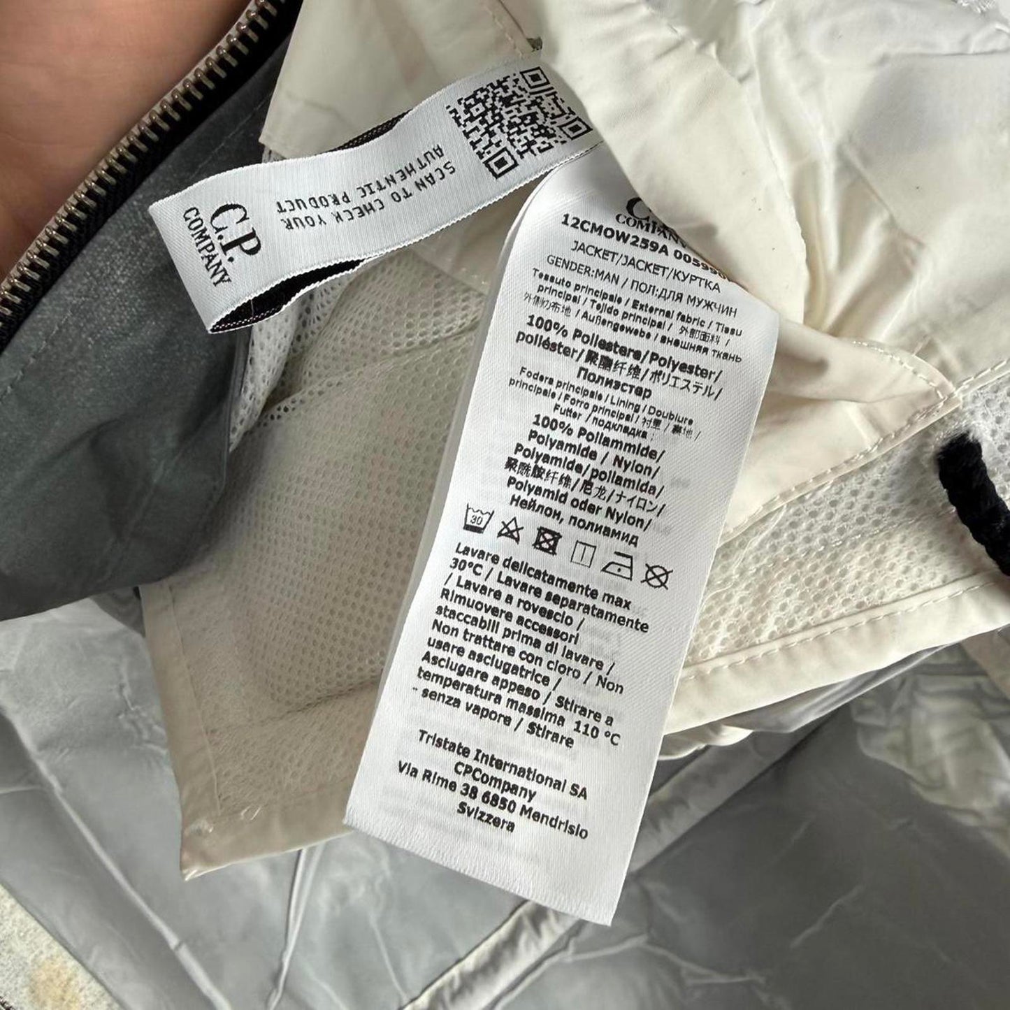 C.P. Company Tracery Jacket Grey Graphic – Size 50 (L) | Large, Grey