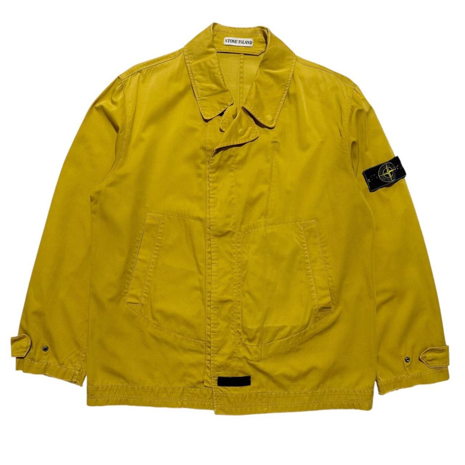 Vintage Stone Island S/S 1998 Raso Gommato Yellow | XL, Yellow