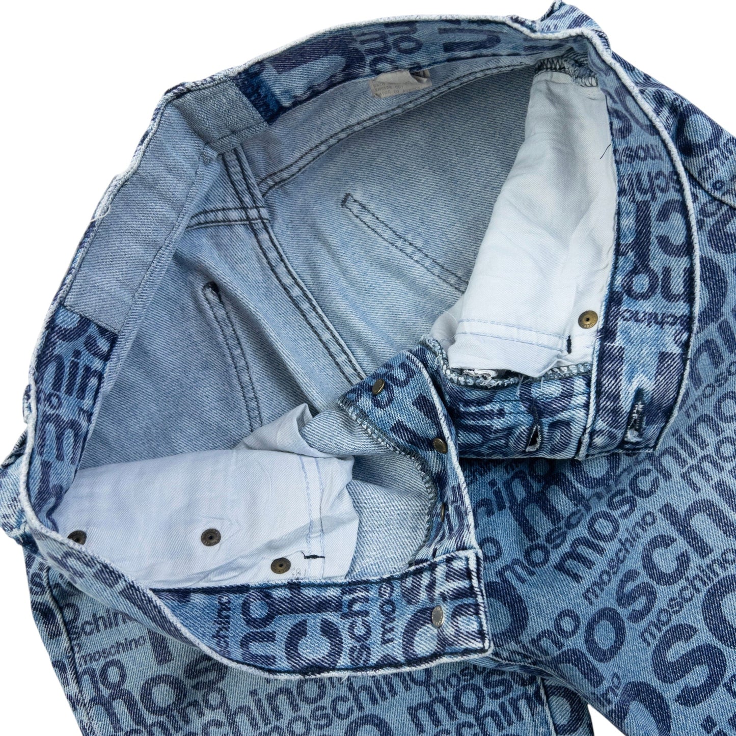 Vintage 2000s Moschino Jeans Monogram Denim Jeans Size W28 | W28, Blue