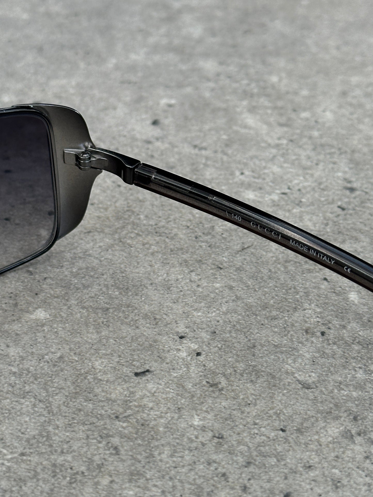 Gucci 2000s Rectangular Logo Sunglasses