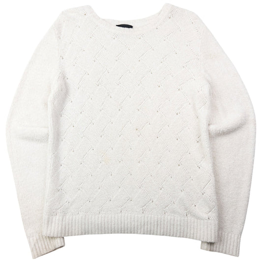 Vintage 2000s Emporio Armani Knit Jumper Womens Size L | Large, White