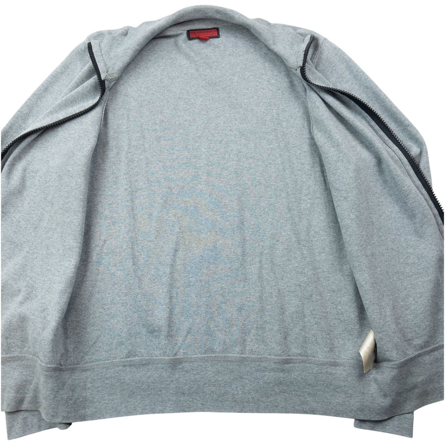 Vintage 2000s Burberry Zip Up Sweatshirt Size M | Medium, Grey