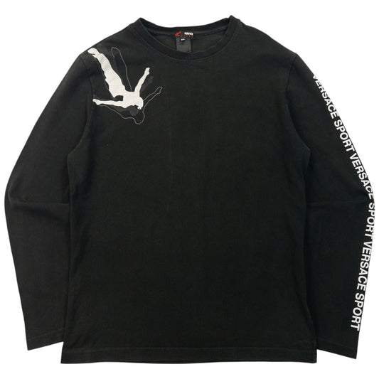 Vintage 2000s Versace Sport Long Sleeve T Shirt Womens Size L | Large, Black