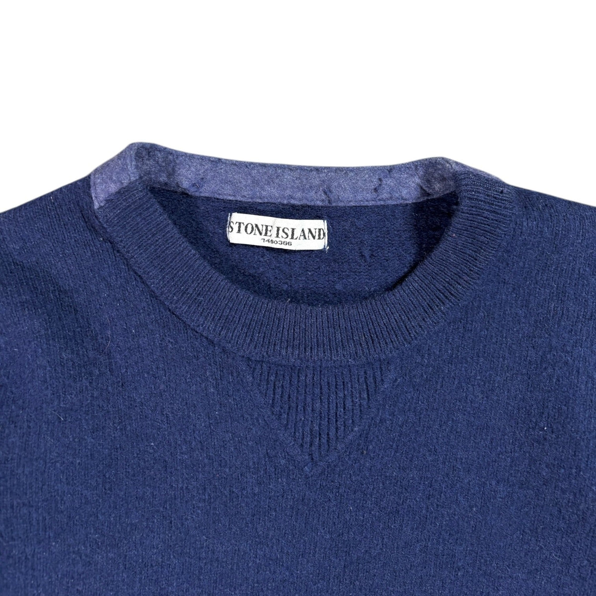 Stone Island 2009 Navy Wool Knit Jumper M | Medium, Navy
