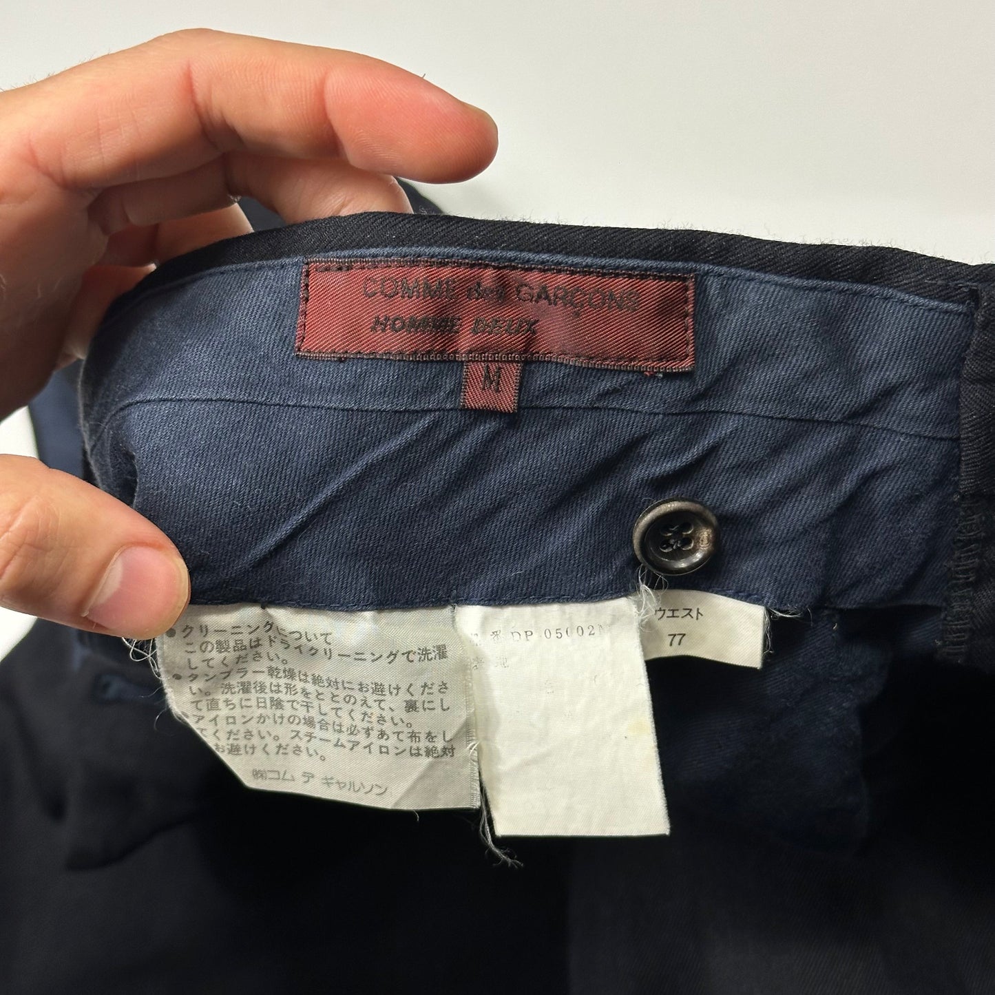 Comme Des Garçons Homme Deux 1996 Striped Wool Pleated Trousers - M (30)