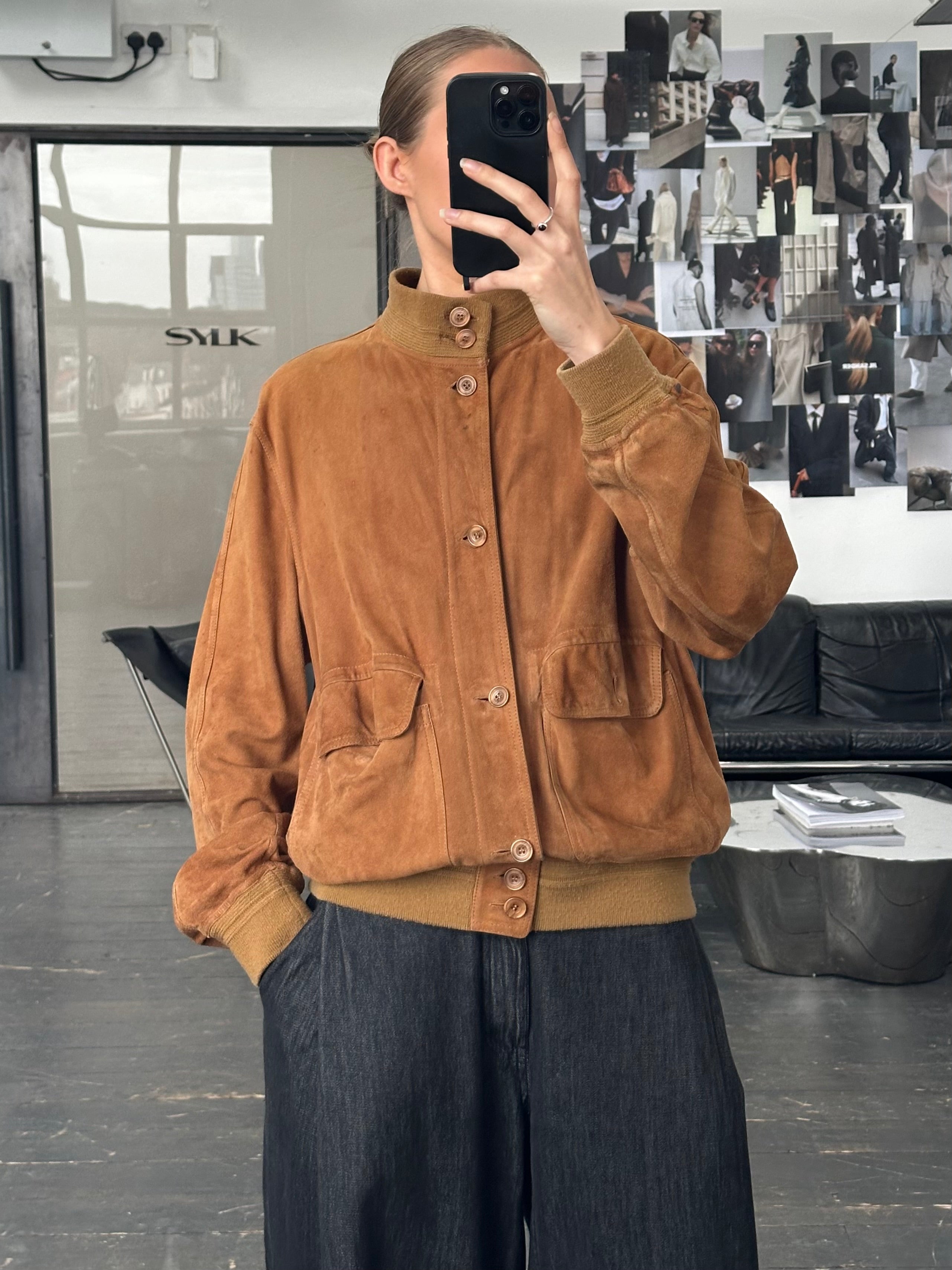 Italian Vintage 1980s Reversible Suede Leather Jacket - L – Known