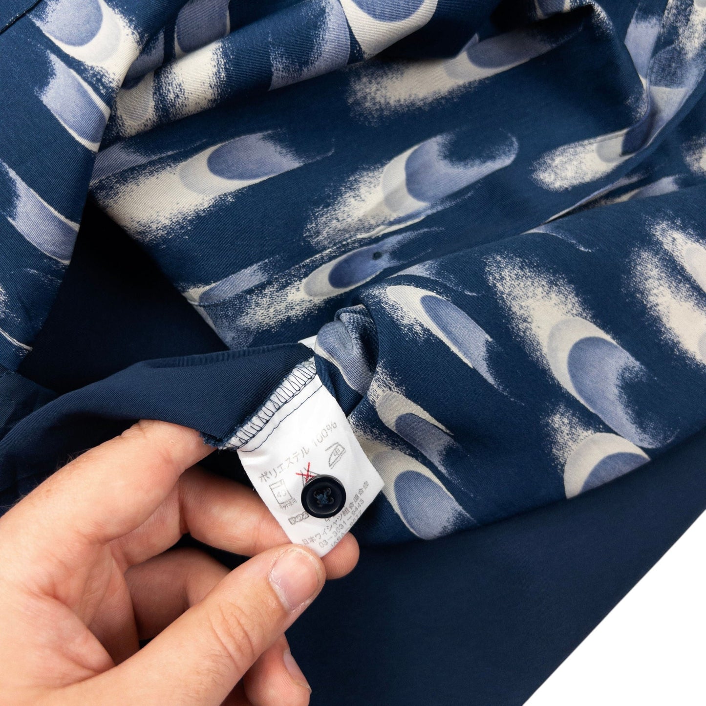 Vintage Armani Pattern Long Sleeve Button Up Shirt Size L