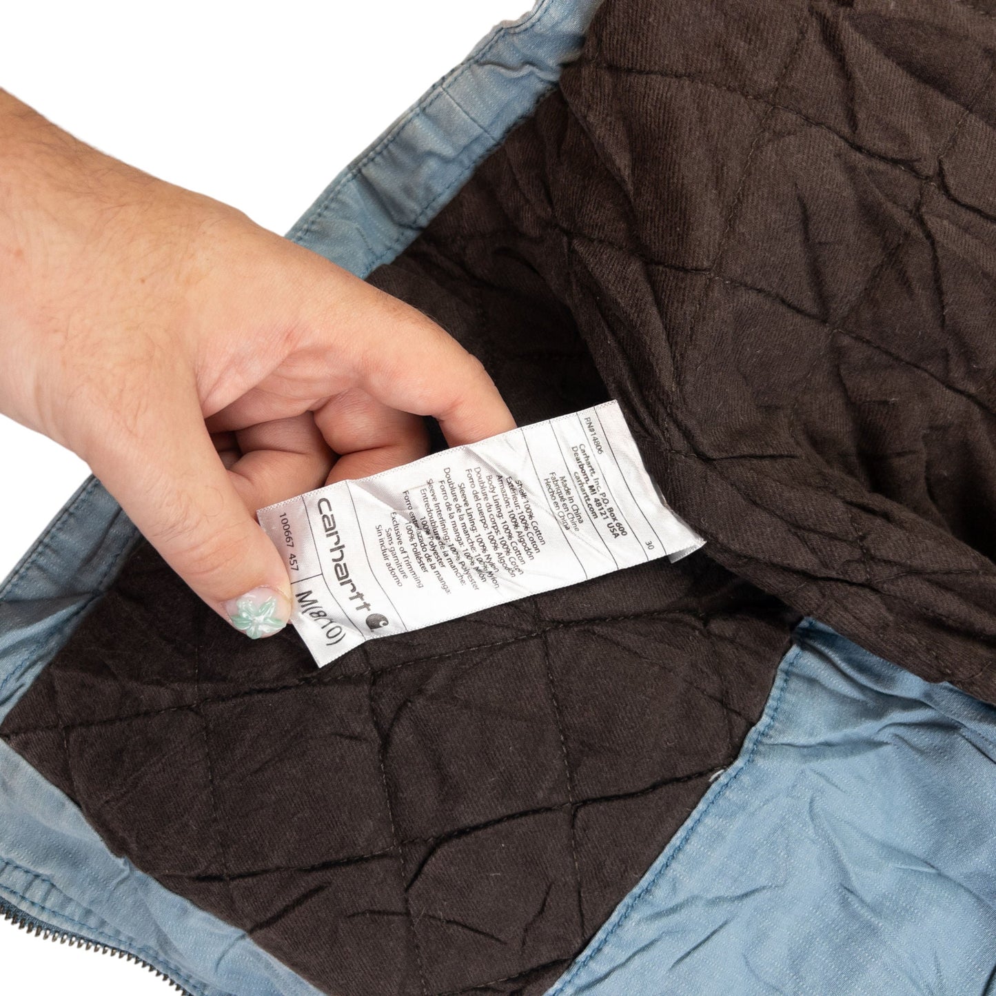 Vintage Carhartt Zip Up Quilted Jacket Womens Size M