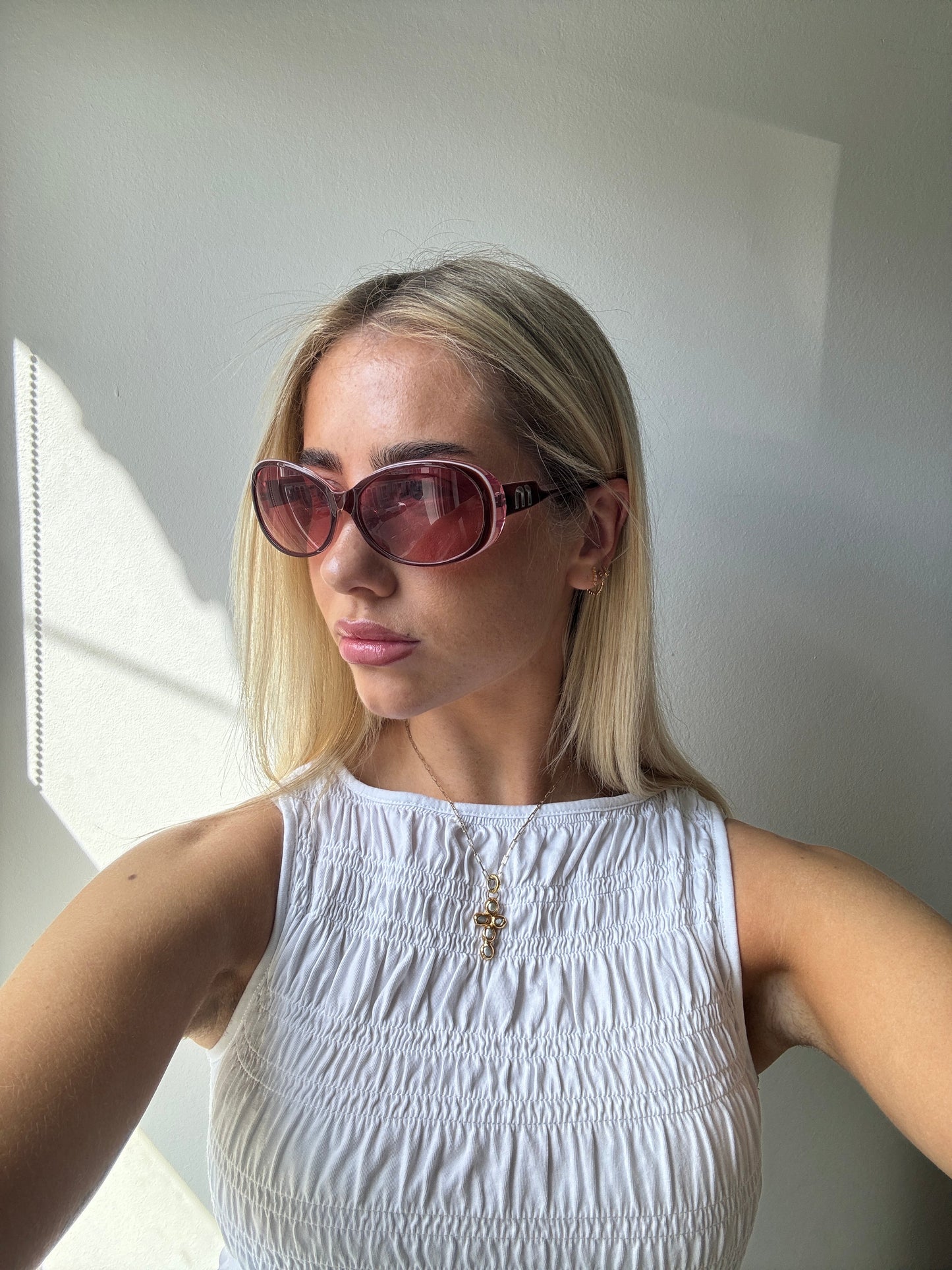 2000s Miu Miu ‘M’ Sunglasses | O/S, Red