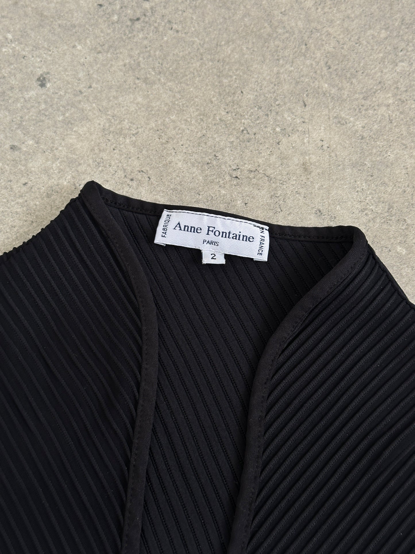 Anna Fontaine 2000s Ribbed Wrap Top - S