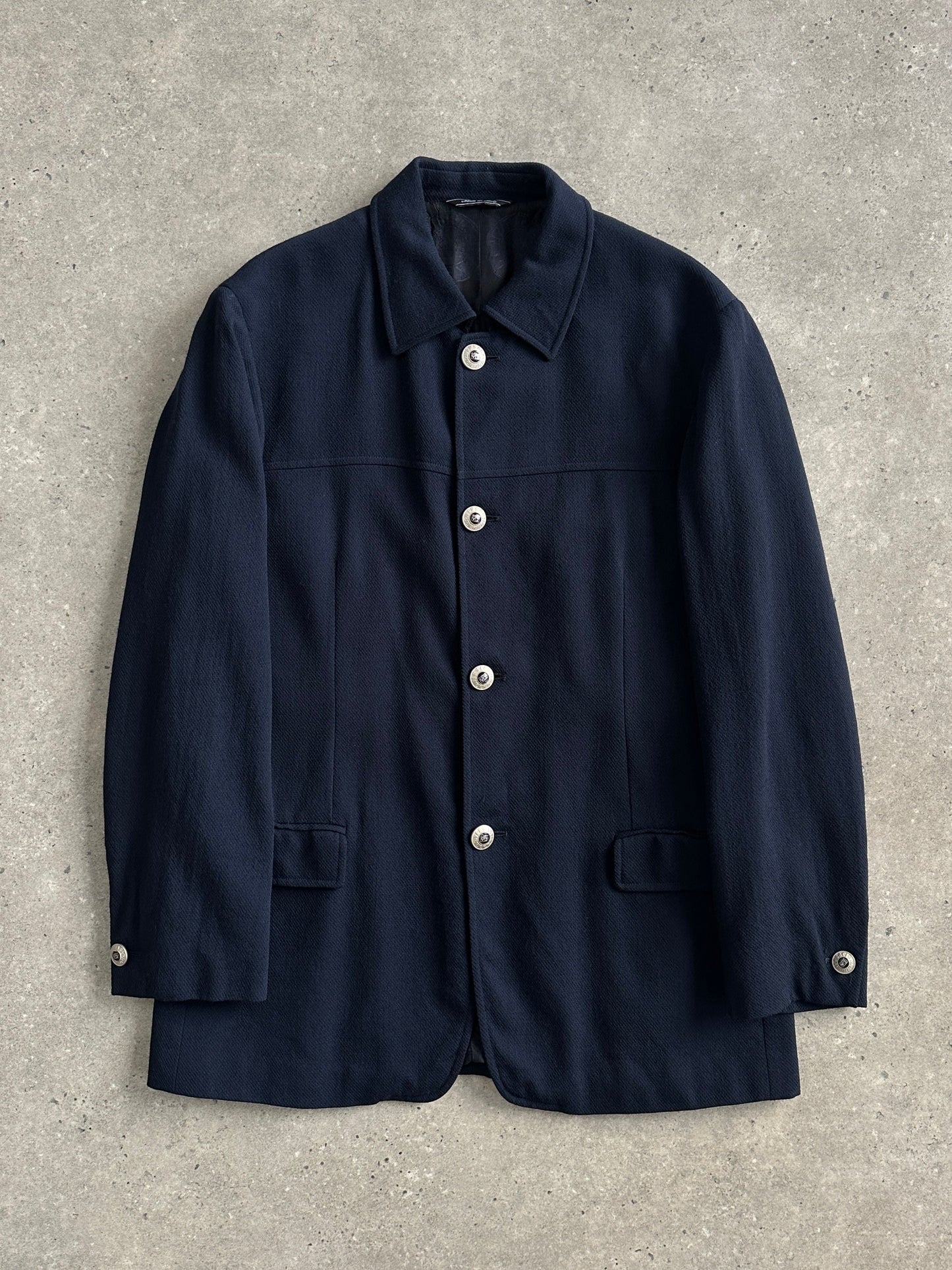 Versace Classic V2 1990s Bespoke Button Pure Wool Chore Jacket - L
