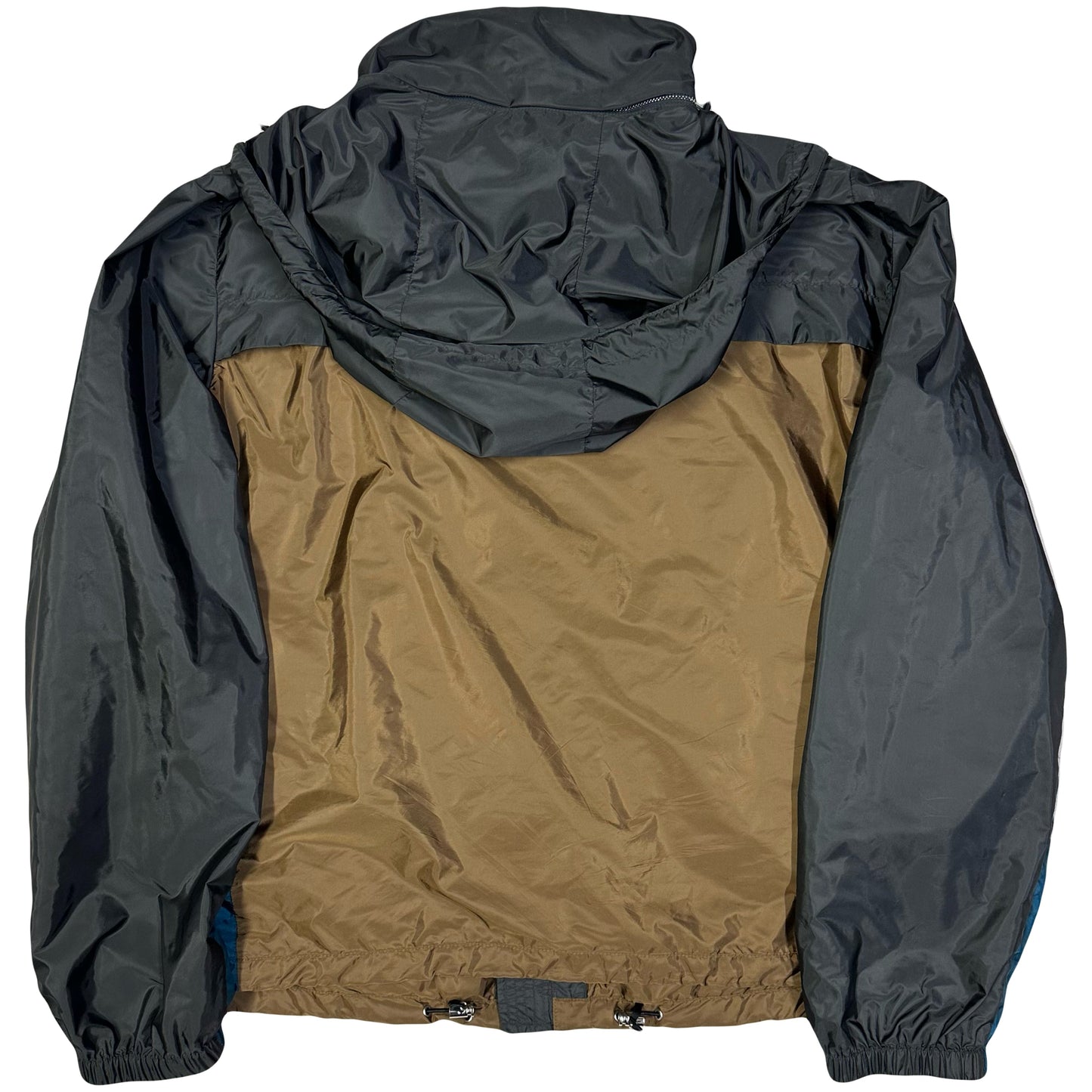 Prada Jacket In Black, Brown & Blue ( XL )