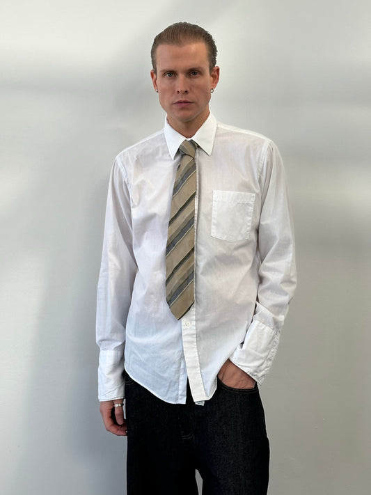 Christian Dior 1990s Cotton Dress Shirt - M