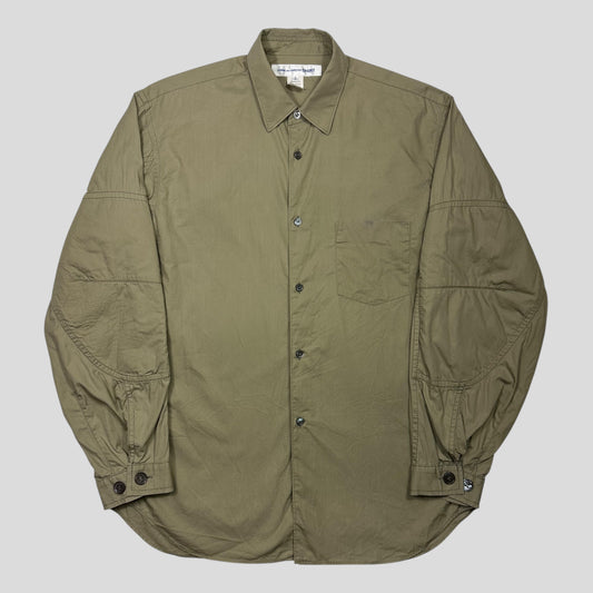 Comme Des Garçons SHIRT 00’s Moto Detailed Elbow Pad Shirt - S/M | Default Title, Khaki