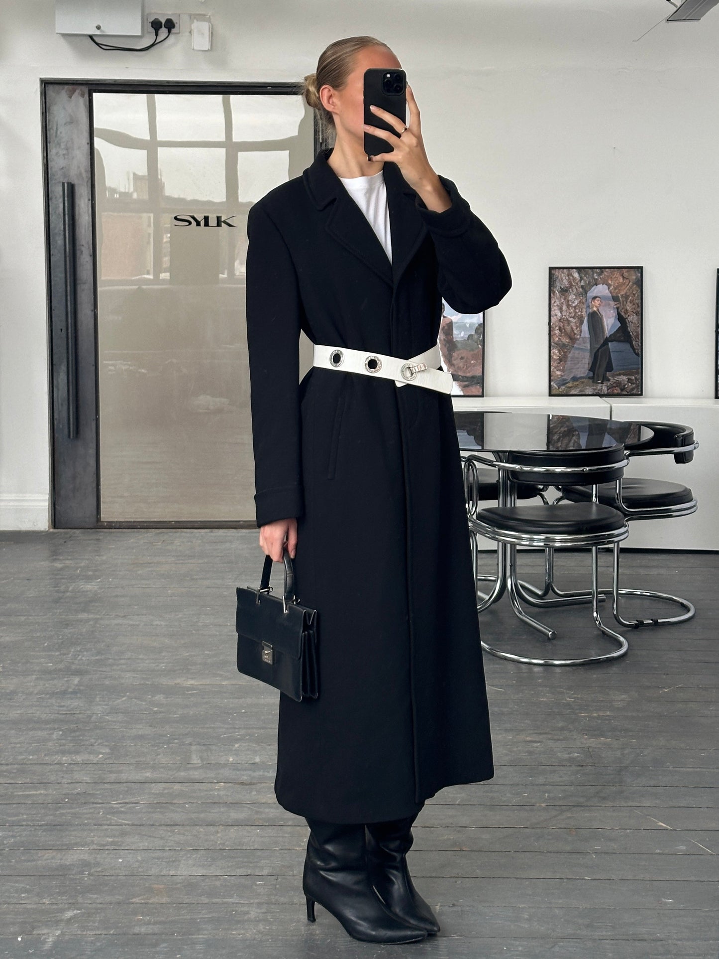 Giorgio Armani 1990s Pure Wool Floor Length Coat - M